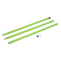 Metal handle for garden tools, 3 parts, 215 cm